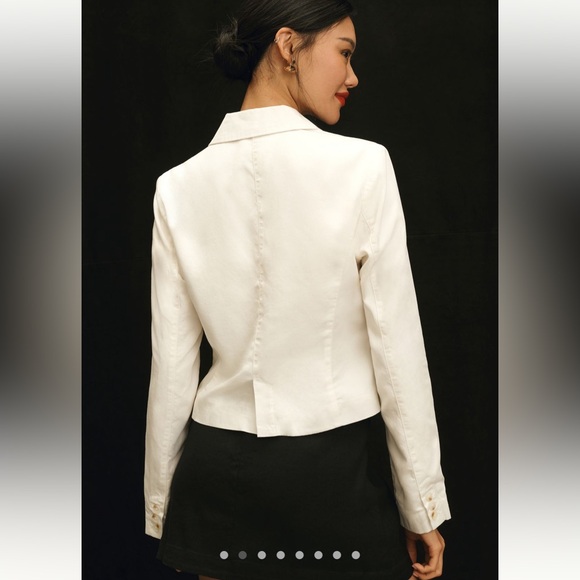 By Anthropologie cropped Washed Denim Jacket - Picture 3 of 12